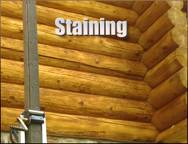  Log Home Staining